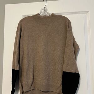 Women’s Tan and Black Sweater